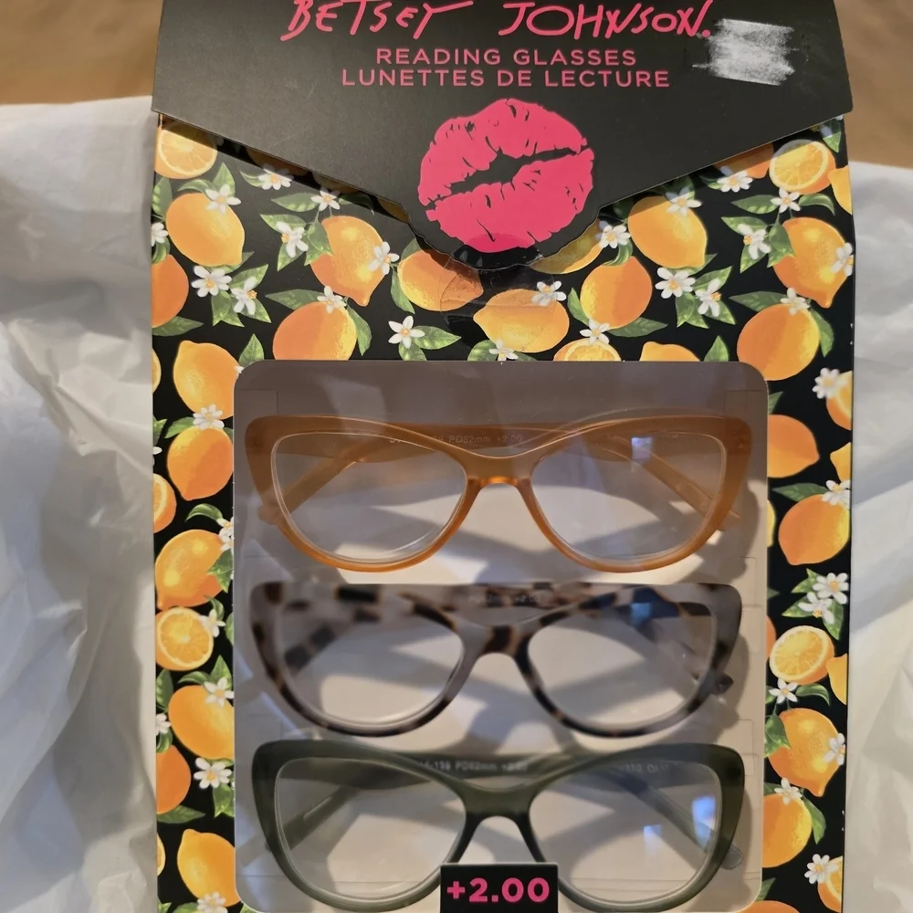 Betsey Johnson Reading Glasses Set - Brown, Gray, Black